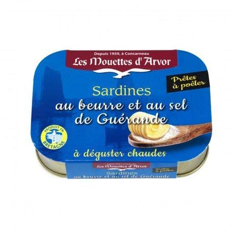 Les Mouettes d'Arvor Sardines w/Butter and Sea Salt from Guerande