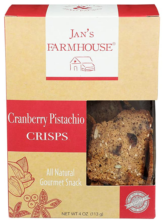 Jan's Farmhouse Cranberry Pistachio Crisps