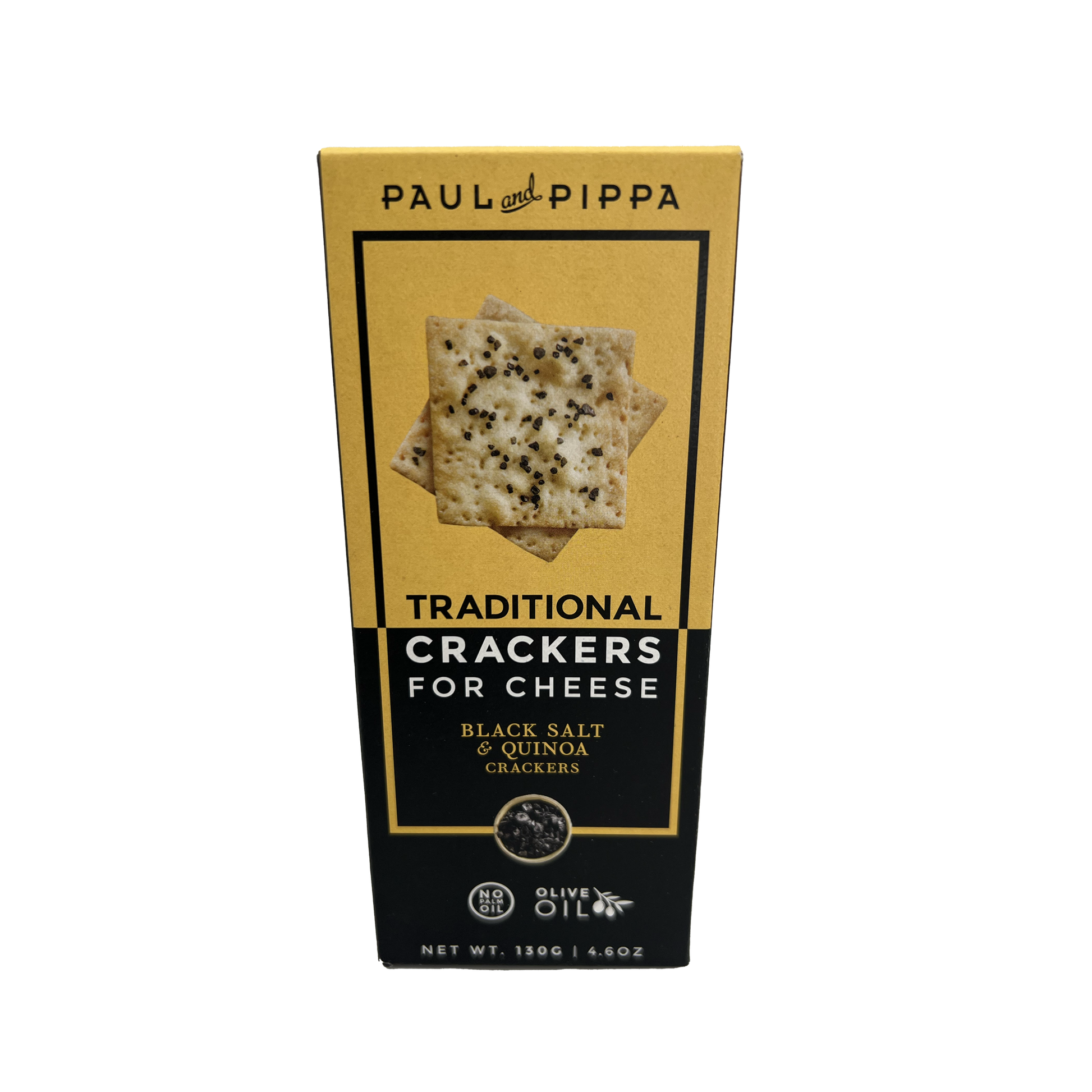 PAUL AND PIPPA Traditional Crackers Black Salt and Quinoa